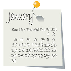 Image showing Desktop calendar for 2010