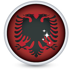 Image showing Albania flag button