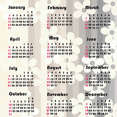 Image showing 2010 Floral calendar