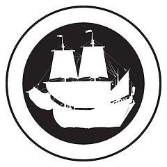 Image showing Emblem of an old ship 2