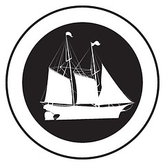 Image showing Emblem of an old ship 3