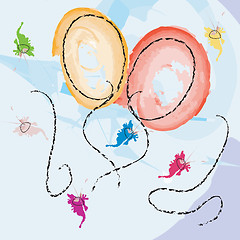 Image showing Celebration card with balloons