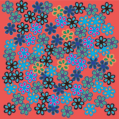 Image showing Retro flowers