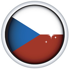 Image showing Czech flag button