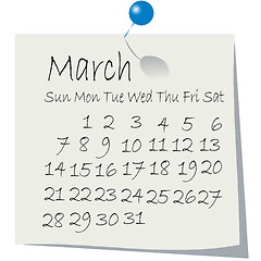 Image showing Desktop calendar for 2010