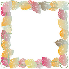 Image showing Autumn leaves frame