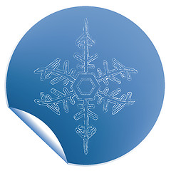 Image showing blue snowflake label