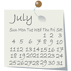 Image showing Desktop calendar for 2010