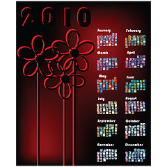 Image showing 2010 calendar card