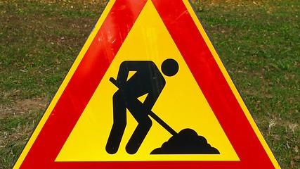 Image showing Road work sign