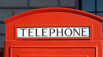 Image showing London telephone box