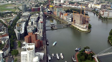 Image showing Duesseldorf mediahafen harbour