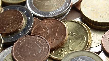 Image showing Euro coins background