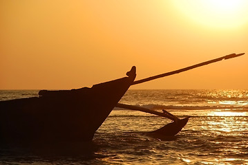 Image showing Fishing Boat At Sunset