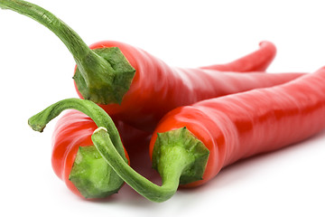 Image showing three red chilly peppers