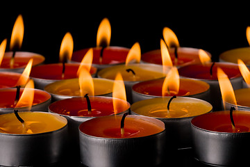 Image showing flaming candles