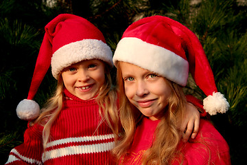 Image showing Christmas girls