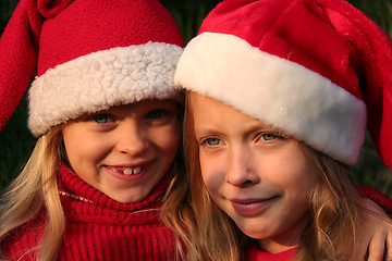 Image showing Christmas girls