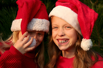 Image showing Christmas girls