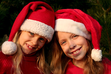 Image showing Christmas girls