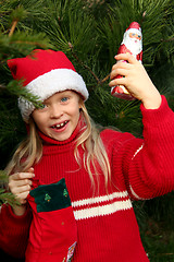 Image showing Christmas girl