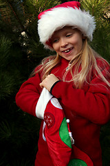 Image showing Christmas girl