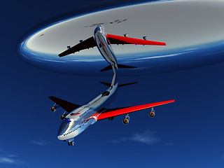 Image showing UFO And Plane 