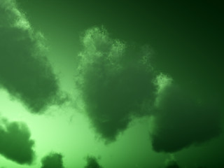 Image showing Green Clouds Sky