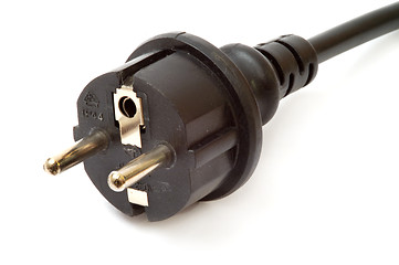 Image showing Black electrical plug