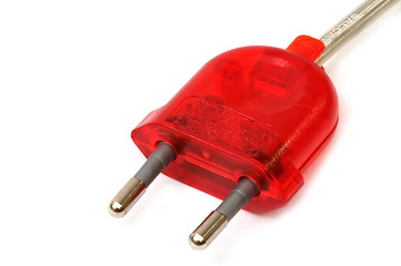 Image showing Red electrical plug
