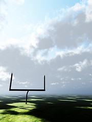 Image showing Cloudy American Football Field