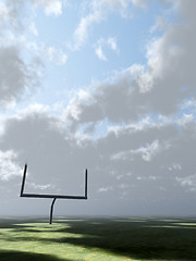 Image showing Cloudy American Football Field