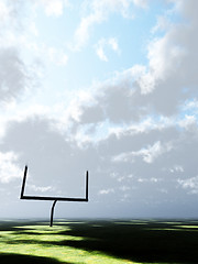 Image showing Cloudy American Football Field