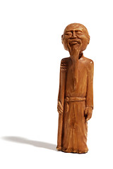 Image showing Chinese wooden statuette