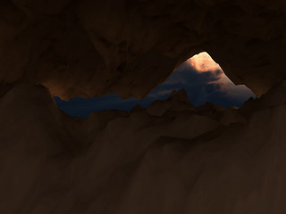 Image showing Underground Cave With Sky 5