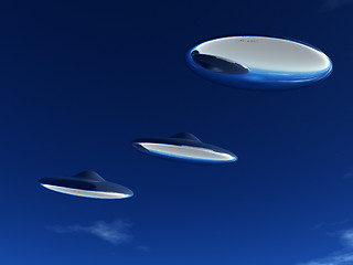 Image showing UFOs In Flight