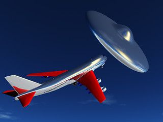 Image showing UFO And Plane