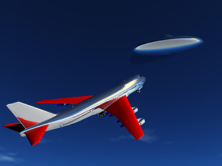 Image showing UFO And Plane