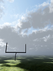 Image showing Cloudy American Football Field
