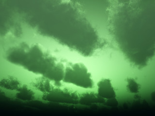 Image showing Green Clouds Sky