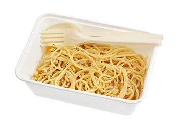 Image showing Takeaway spaghetti Aglio e Olio 