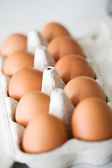 Image showing Brown eggs