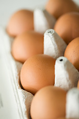 Image showing Fresh brown eggs