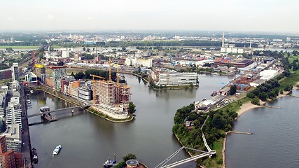 Image showing Duesseldorf mediahafen harbour