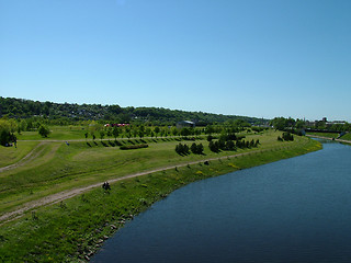 Image showing River Grass And Sky