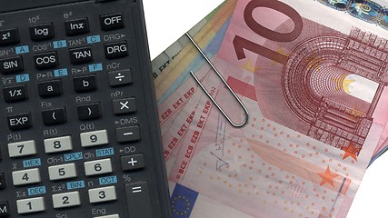 Image showing Money with calculator