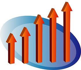 Image showing Barchart arrow up