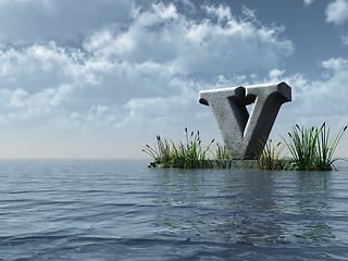 Image showing letter v monument