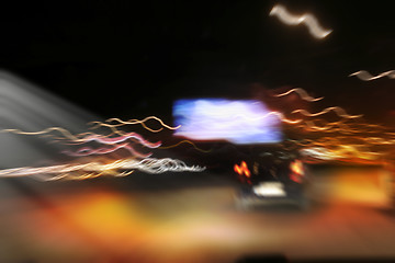 Image showing Cars on the road - Night shoot.
