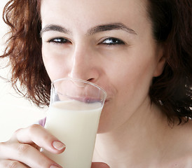 Image showing Young people eating milk with cereals